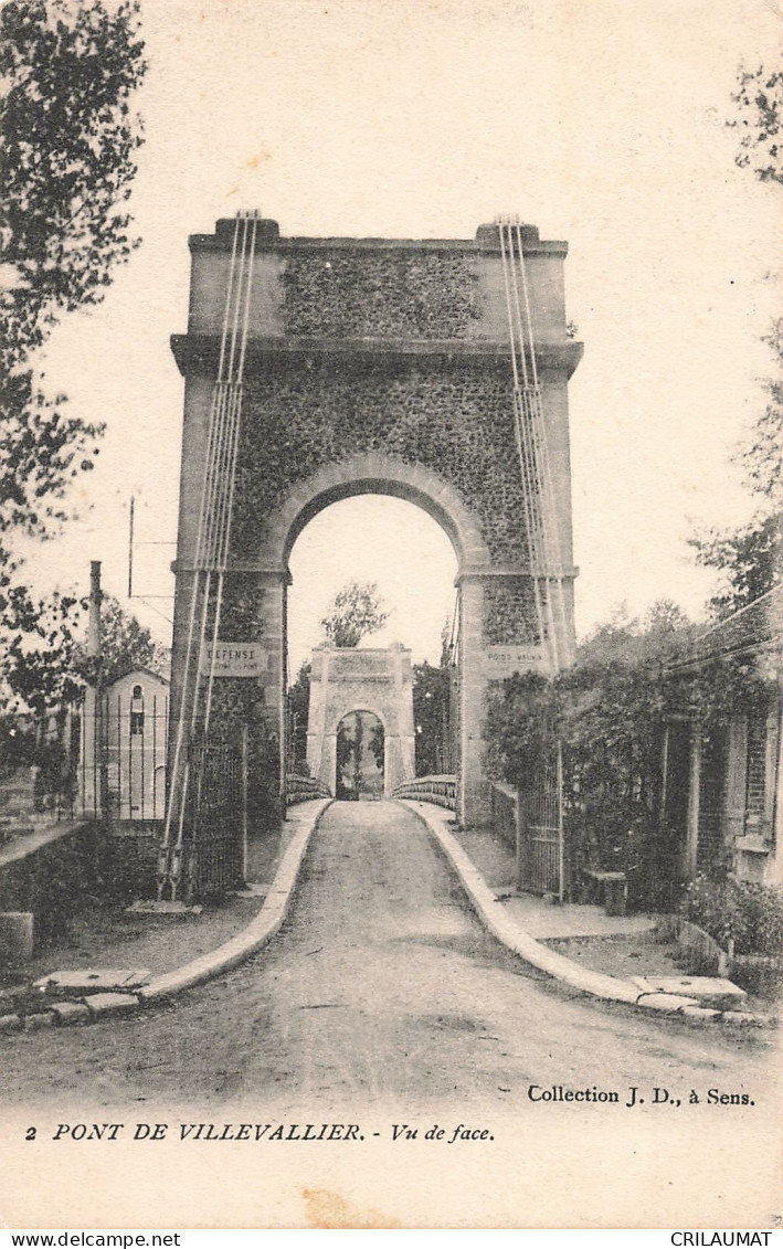 89-PONT DE VILLEVALLIER-N°T5271-E/0355 - Autres & Non Classés