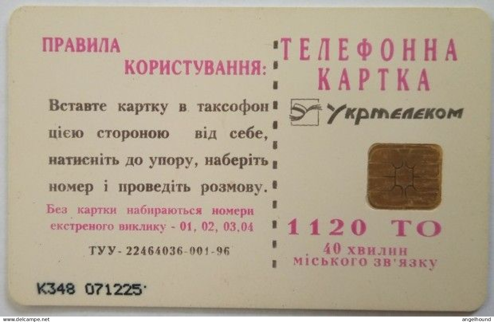 Ukraine 1120 Unit Chip Card - St. Andrew Cathedral - Ucrania