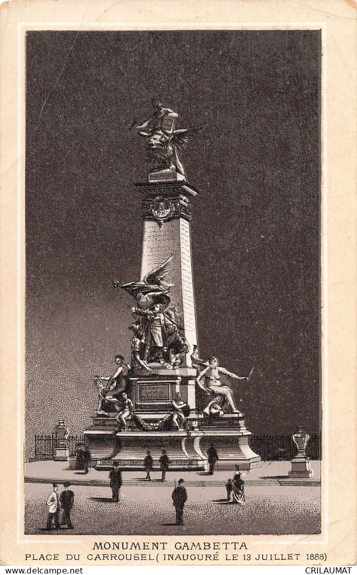 75-PARIS MONUMENT GAMBETTA-N°T5271-G/0241 - Sonstige & Ohne Zuordnung