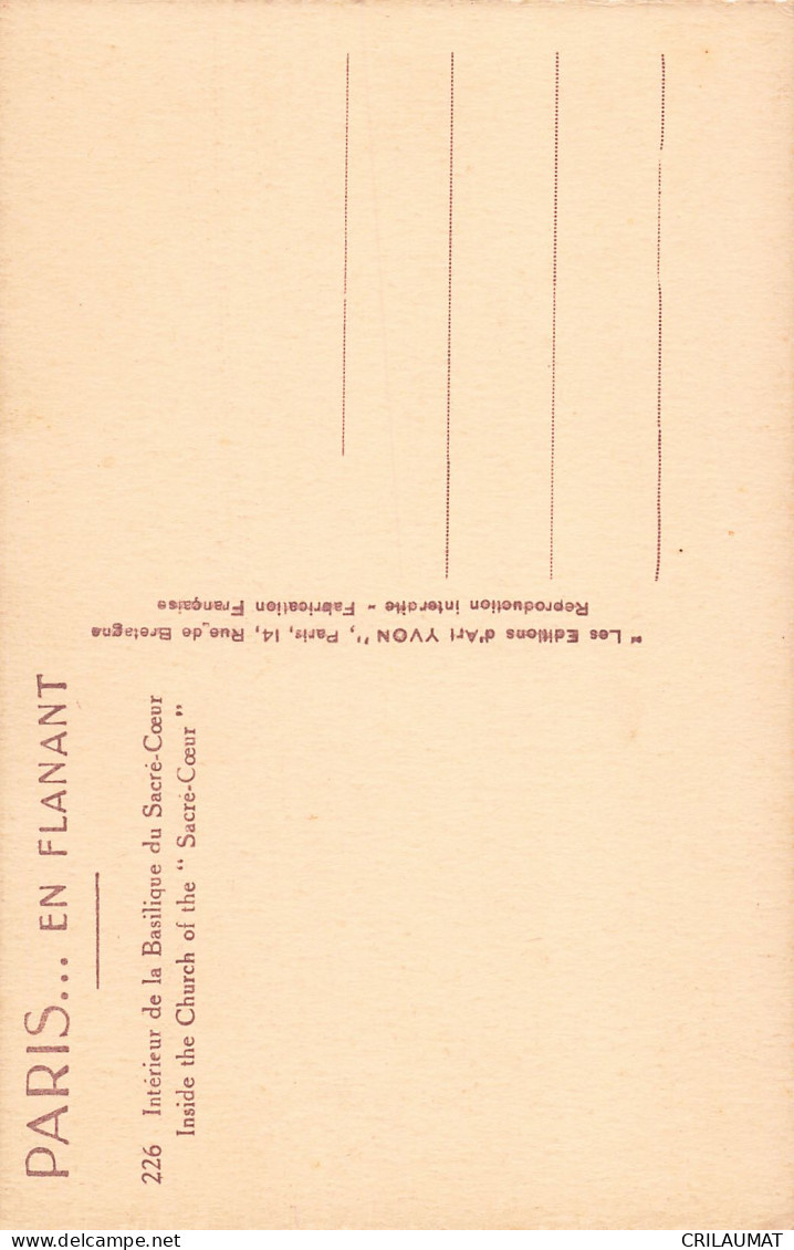 75-PARIS LE SACRE CŒUR-N°T5271-G/0141 - Andere & Zonder Classificatie