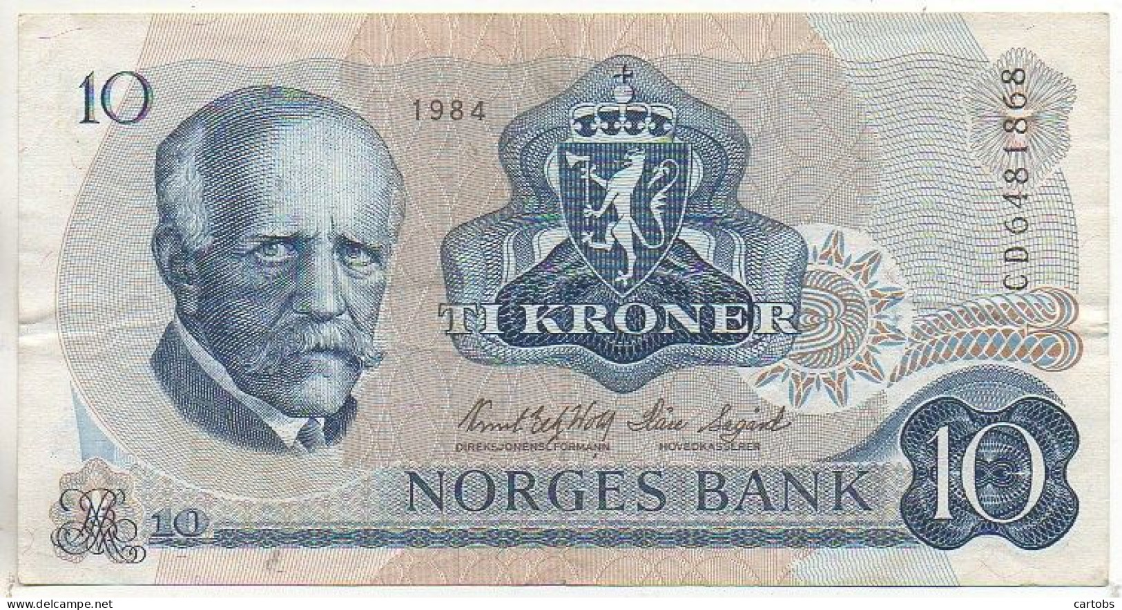 NORGES BANK  Ti Kroner 10 De 1984 - Norwegen