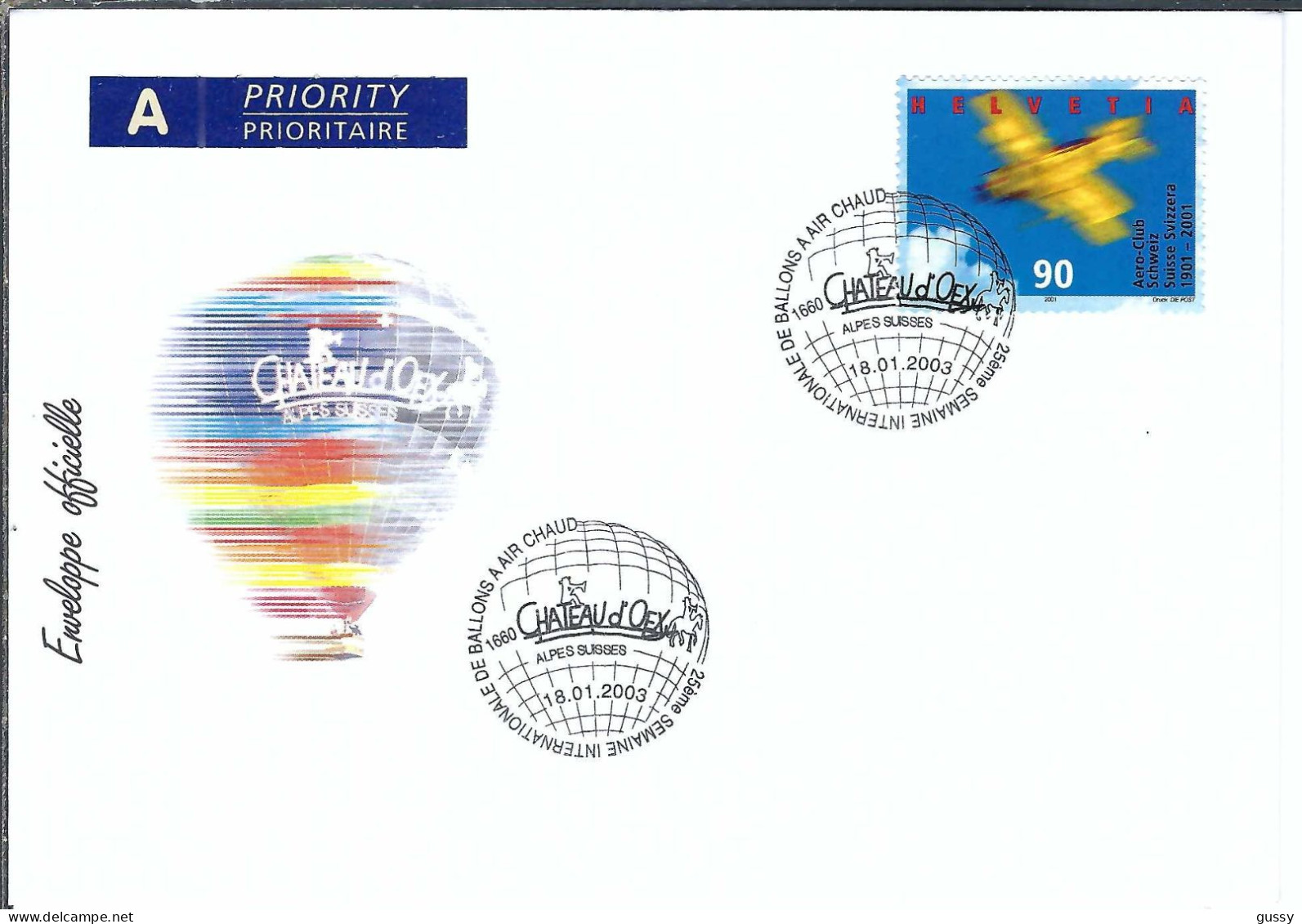 SUISSE Ca.2003: FDC De Chateau D'Oex - FDC