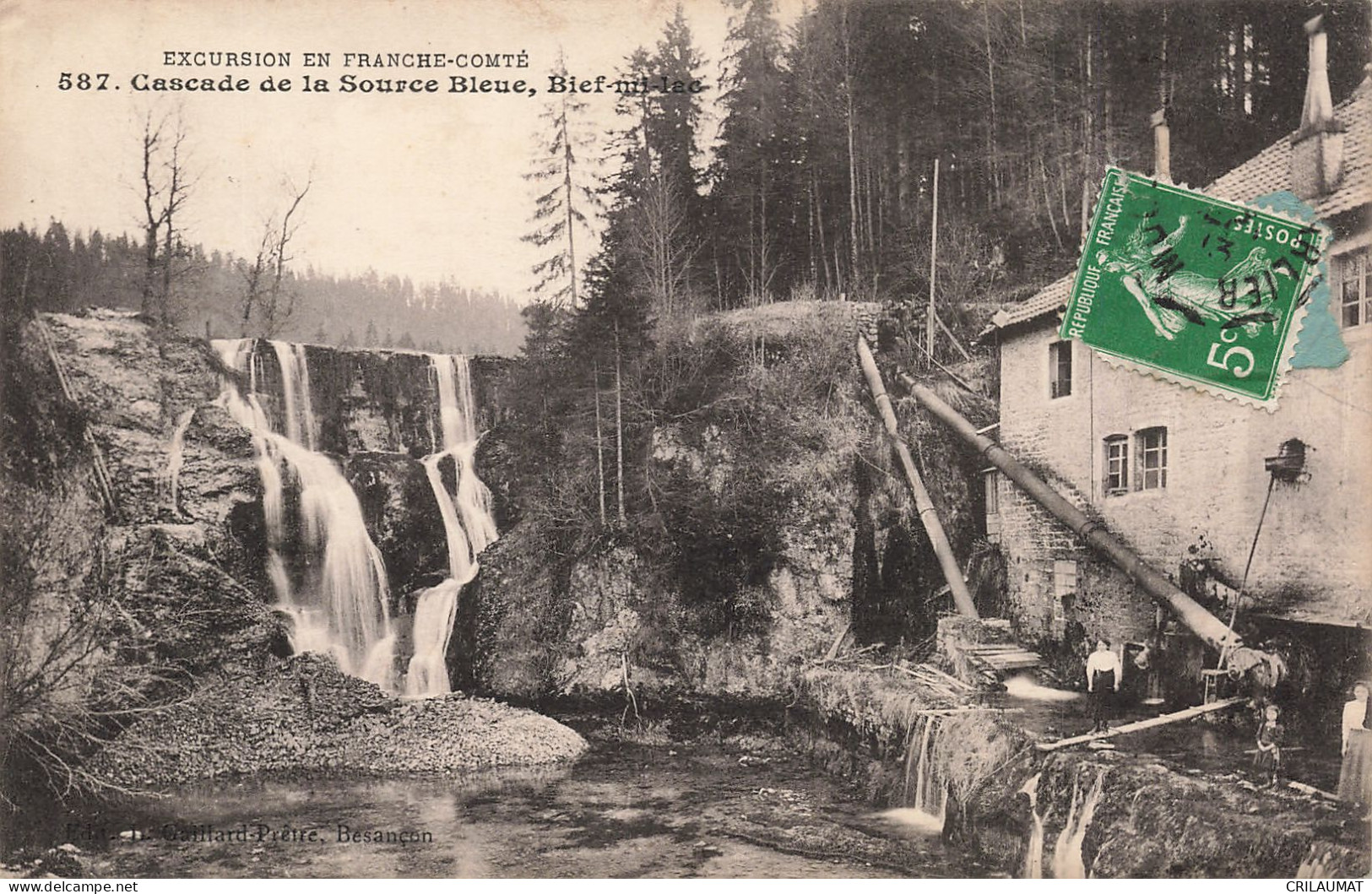 25-CASCADE DE LA SOURCE BLEUE-N°T5272-D/0189 - Andere & Zonder Classificatie