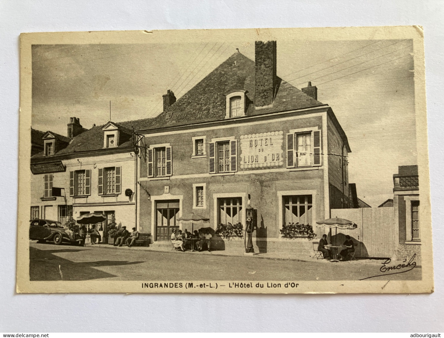 Carte Postale Ancienne Maine Et Loire 49 Ingrandes L’hôtel Du Lion D’or - Autres & Non Classés