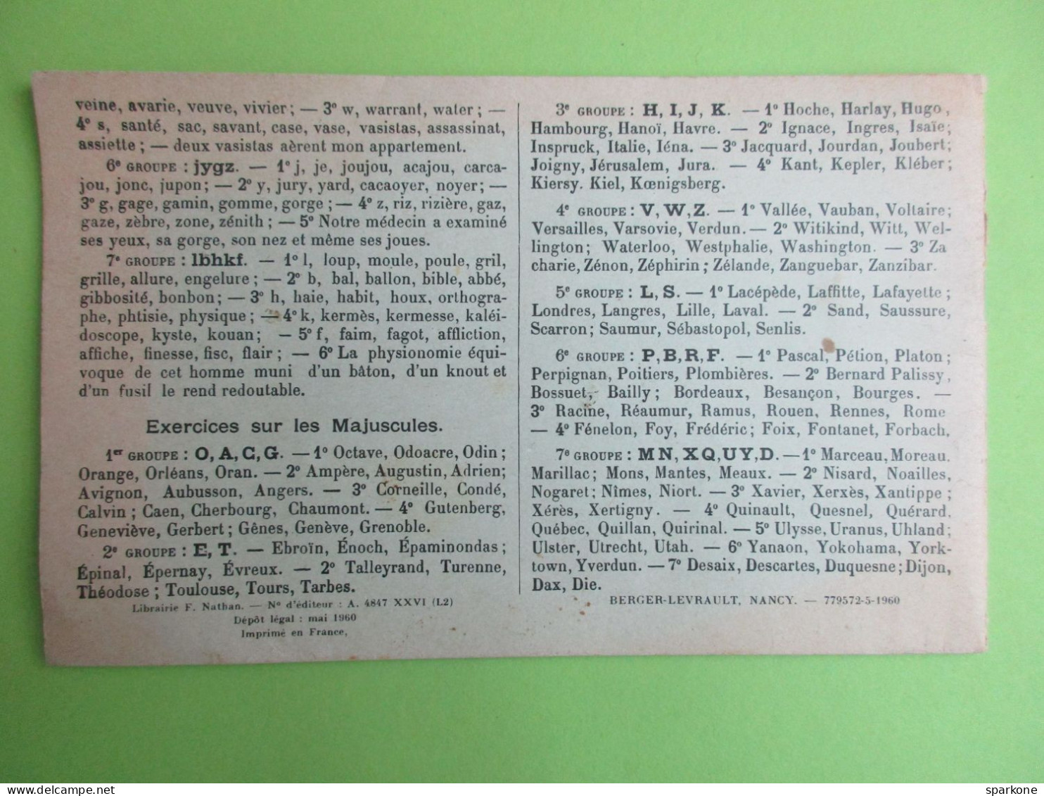 Mémento Pratique D'Ecriture (A. Heissat) éditions Fernand Nathan De 1960 - Unclassified