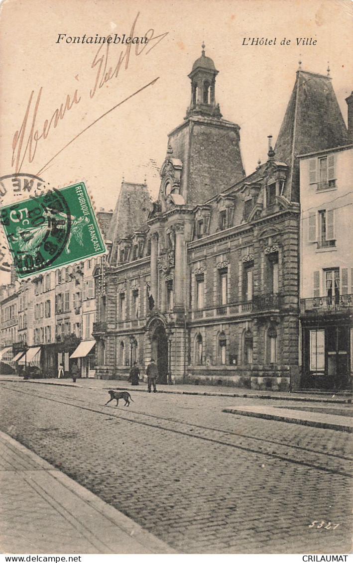 77-FONTAINEBLEAU HOTEL DE VILLE-N°T5273-H/0233 - Fontainebleau