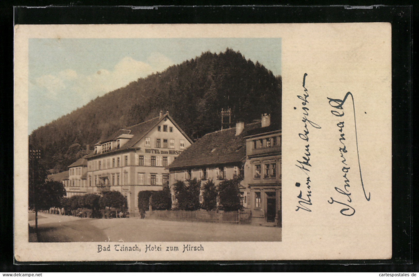 AK Bad Teinach, Hotel Zum Hirsch Mit Strassenpartie  - Bad Teinach