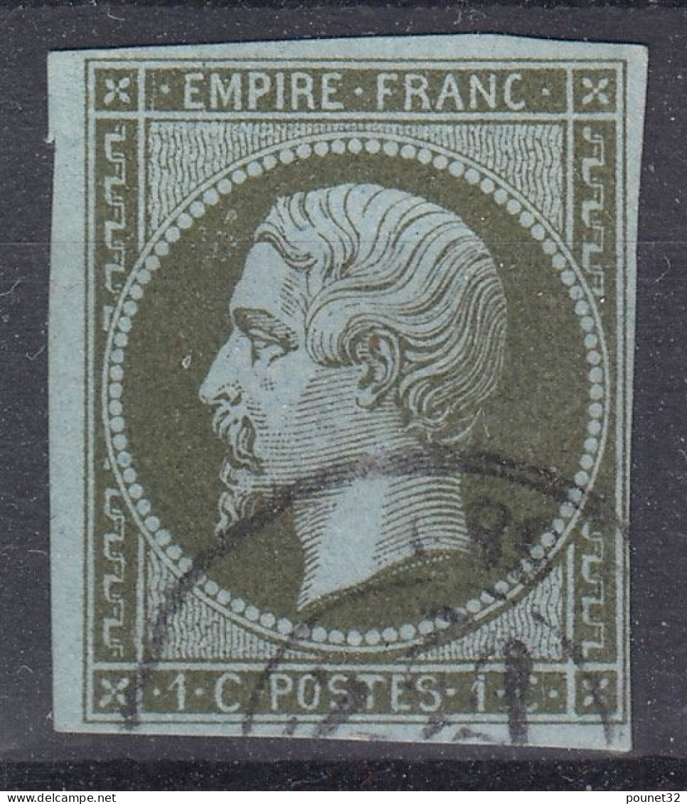 TIMBRE FRANCE EMPIRE NON DENTELE N° 11 OBLITERATION CACHET A DATE - COTE 90 € - 1853-1860 Napoleon III