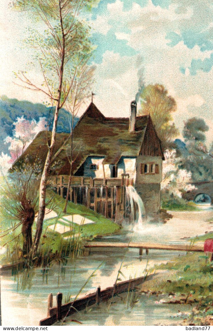 Grande Image Chromo Début XXe S. - Le Moulin - Andere & Zonder Classificatie