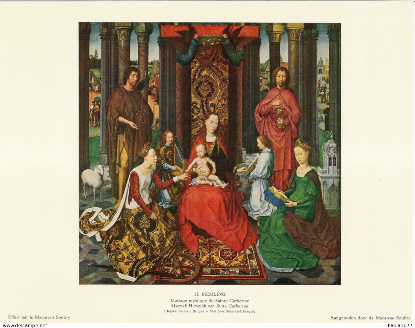 Pochette (farde) Des Ets SOUBRY Contenant 4 Reproductions Chromos Du Peintre MEMLING * - Autres & Non Classés