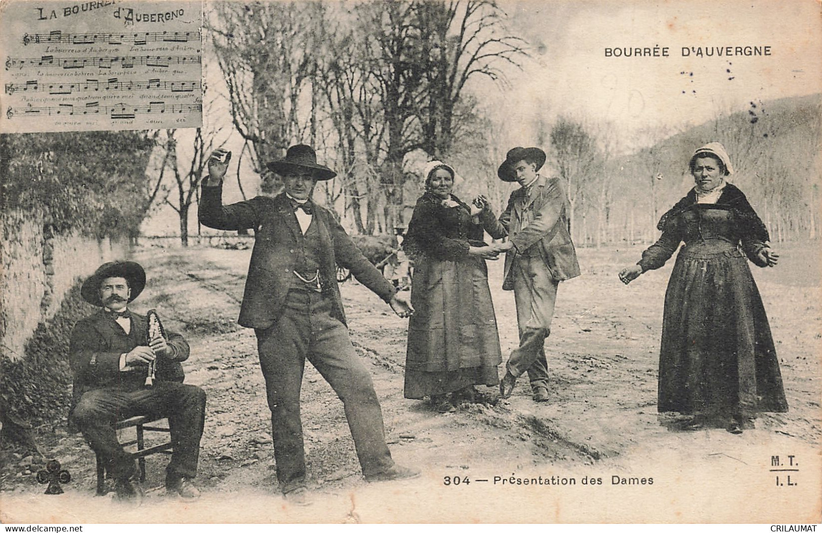 15-AUVERGNE FOLKLORE BOURREE PRESENTATION DES DAMES-N°T5274-B/0313 - Autres & Non Classés