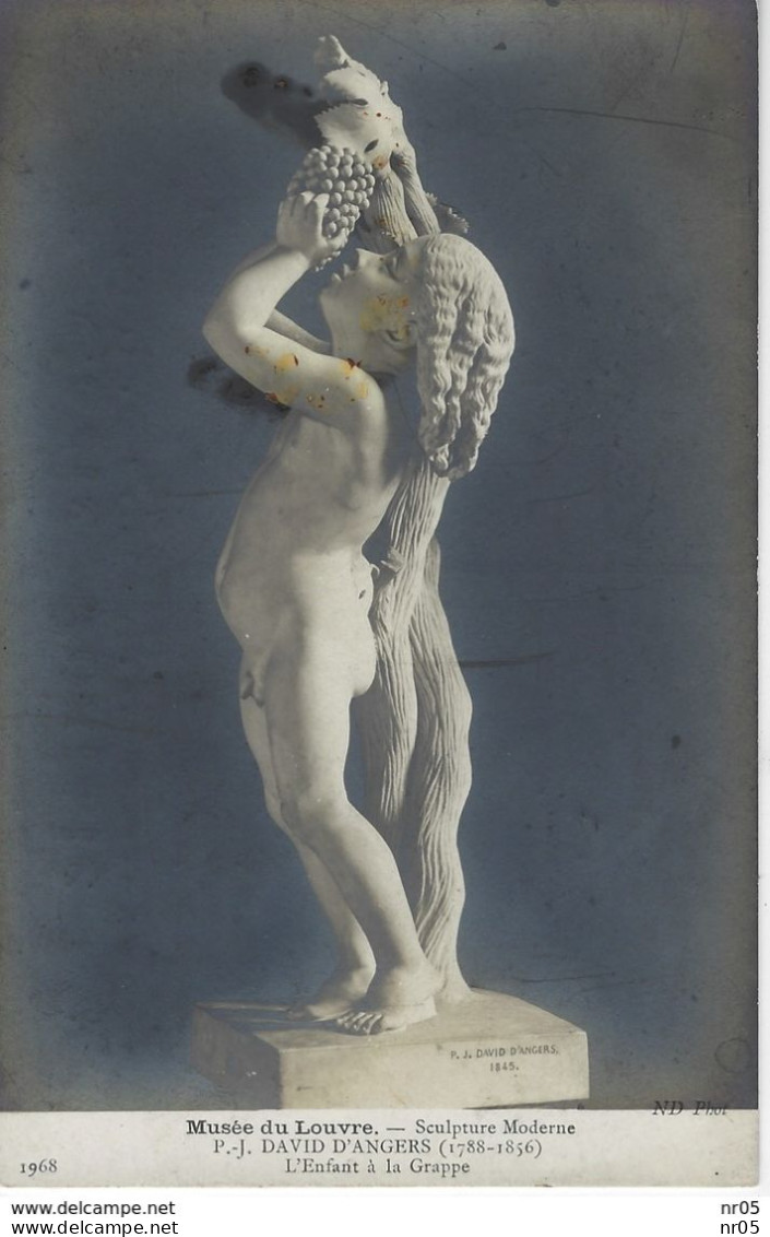 ART Et SCULPTURE - Musee Du Louvre - Sulpture Moderne - P J DAVID D'ANGERS - L'enfant A La Grappe - Sculpturen