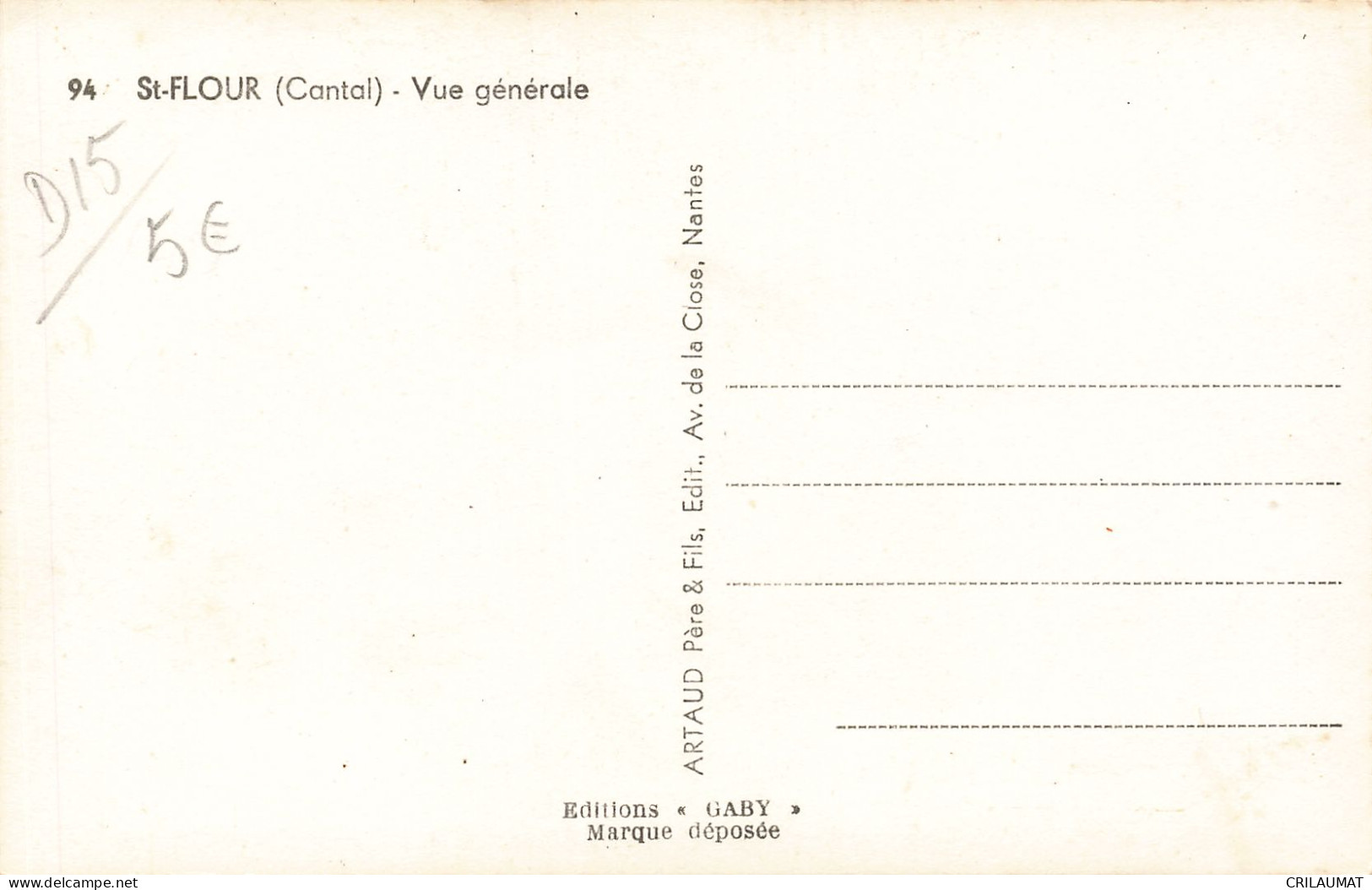 15-SAINT FLOUR-N°T5274-A/0081 - Saint Flour