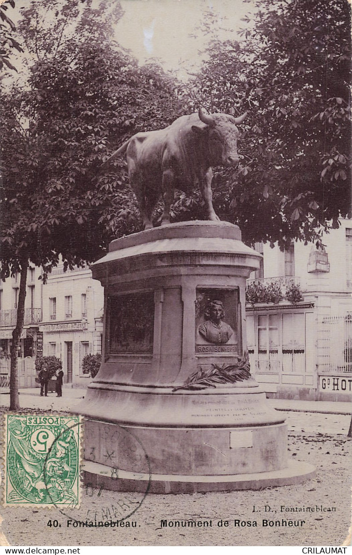 77-FONTAINEBLEAU MONUMENT ROSA BONHEUR-N°T5273-H/0327 - Fontainebleau