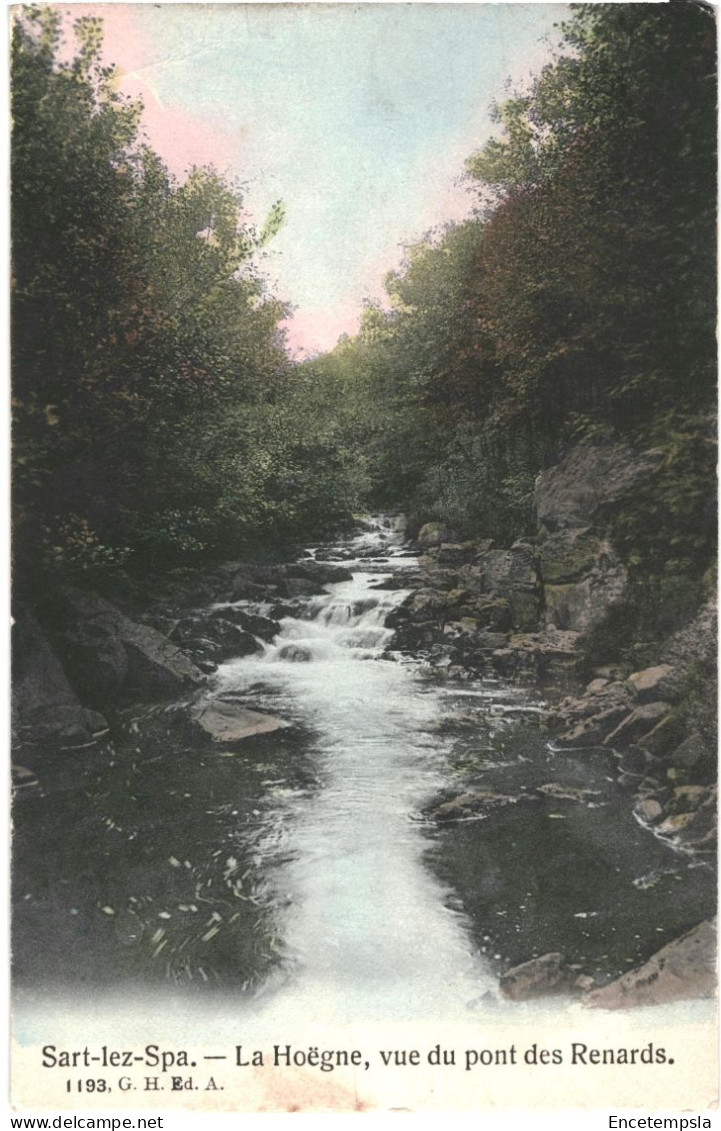 CPA Carte Postale Belgique Sart Lez Spa La Hoëgne Vue Du Pont Du Renard 1907  VM80621ok - Spa