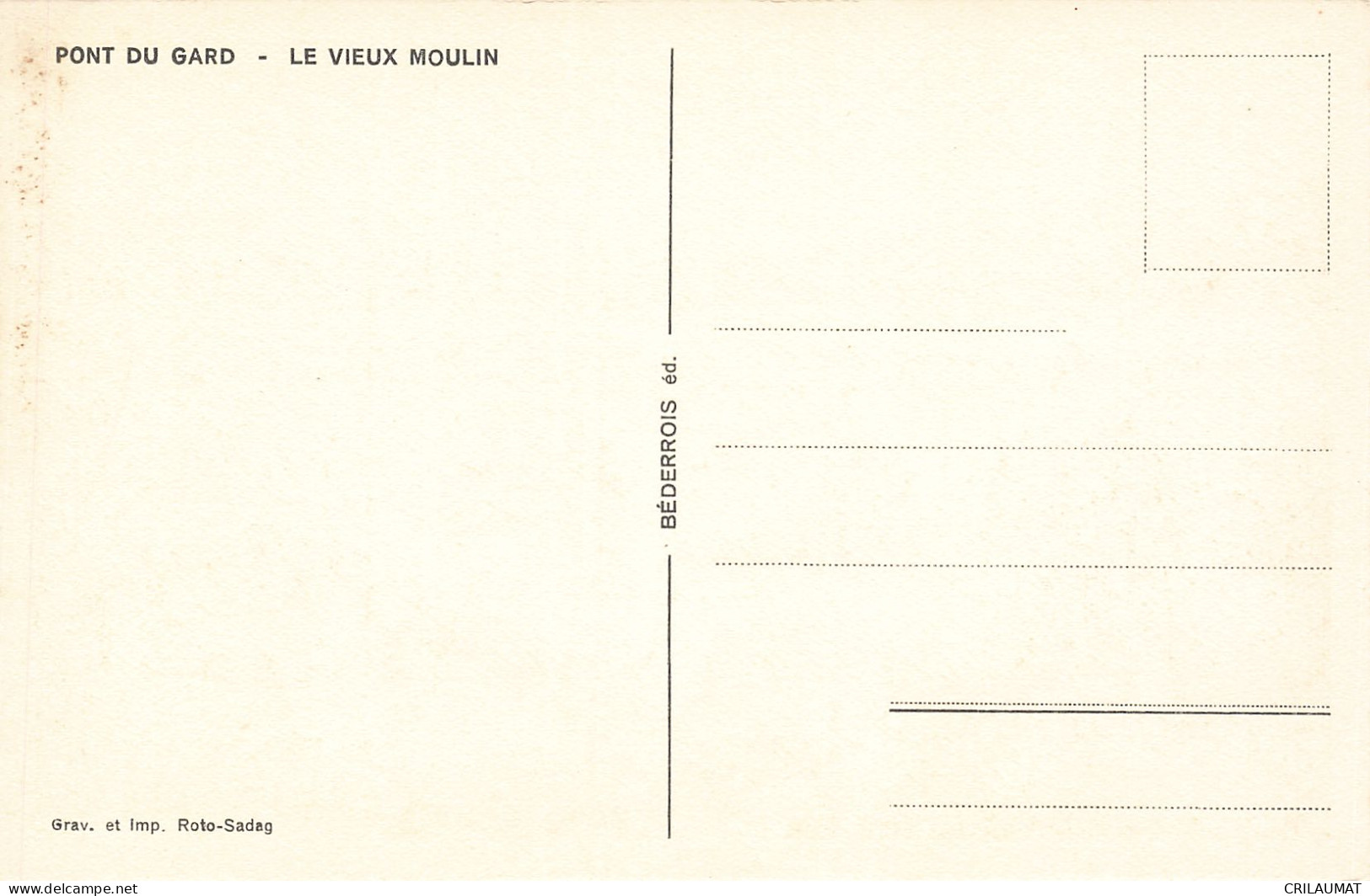 30-PONT DU GARD LE VIEUX MOULIN-N°T5274-D/0351 - Other & Unclassified
