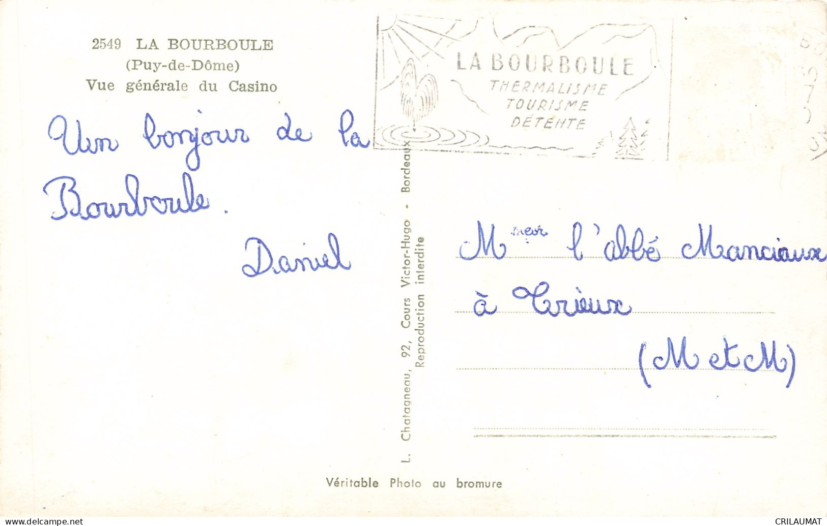 63-LA BOURBOULE-N°T5274-D/0003 - La Bourboule