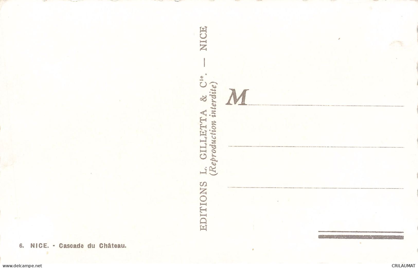 06-NICE-N°T5274-G/0135 - Autres & Non Classés