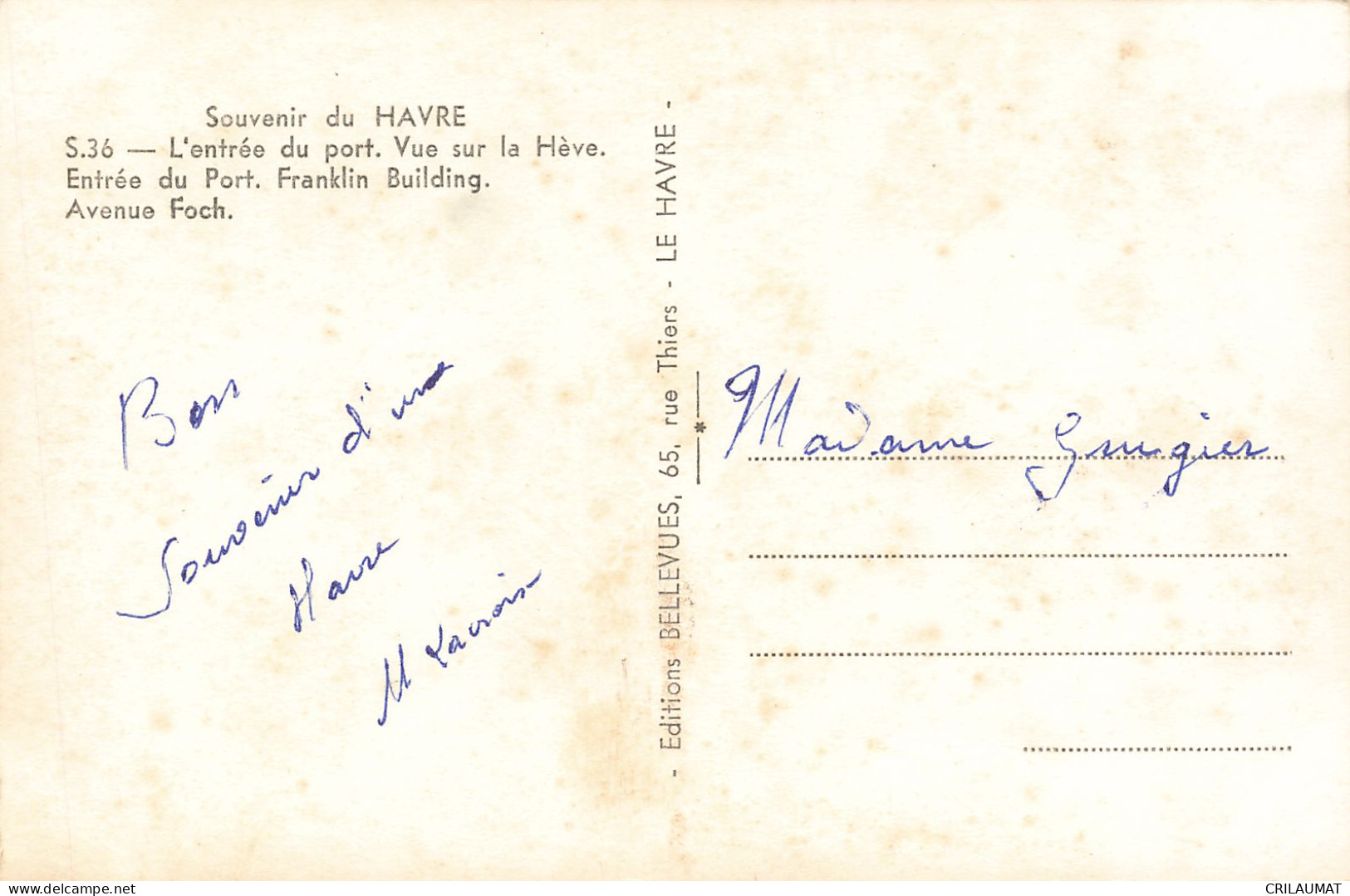 76-LE HAVRE-N°T5274-F/0103 - Unclassified