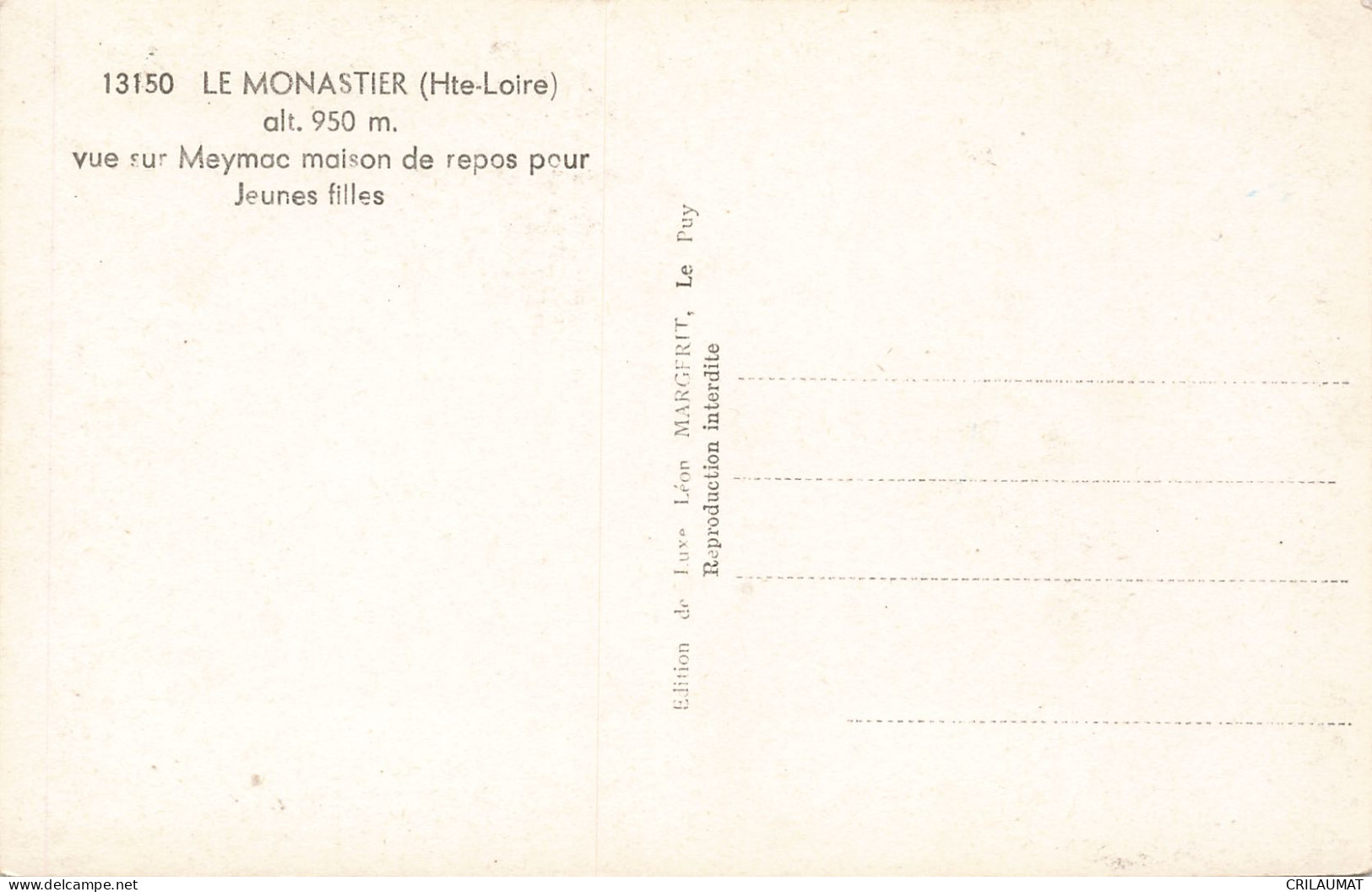 43-LE MONASTIER-N°T5275-B/0231 - Andere & Zonder Classificatie