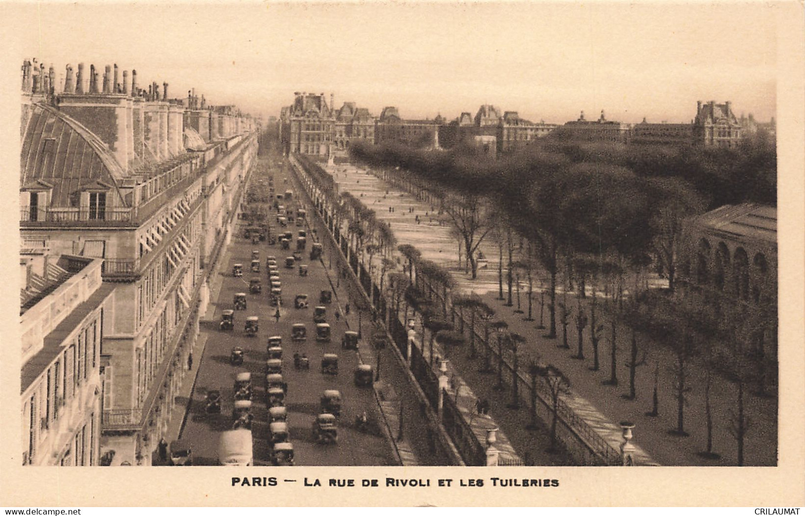 75-PARIS LA RUE DE RIVOLI ET LES TUILERIES-N°T5275-B/0015 - Andere & Zonder Classificatie