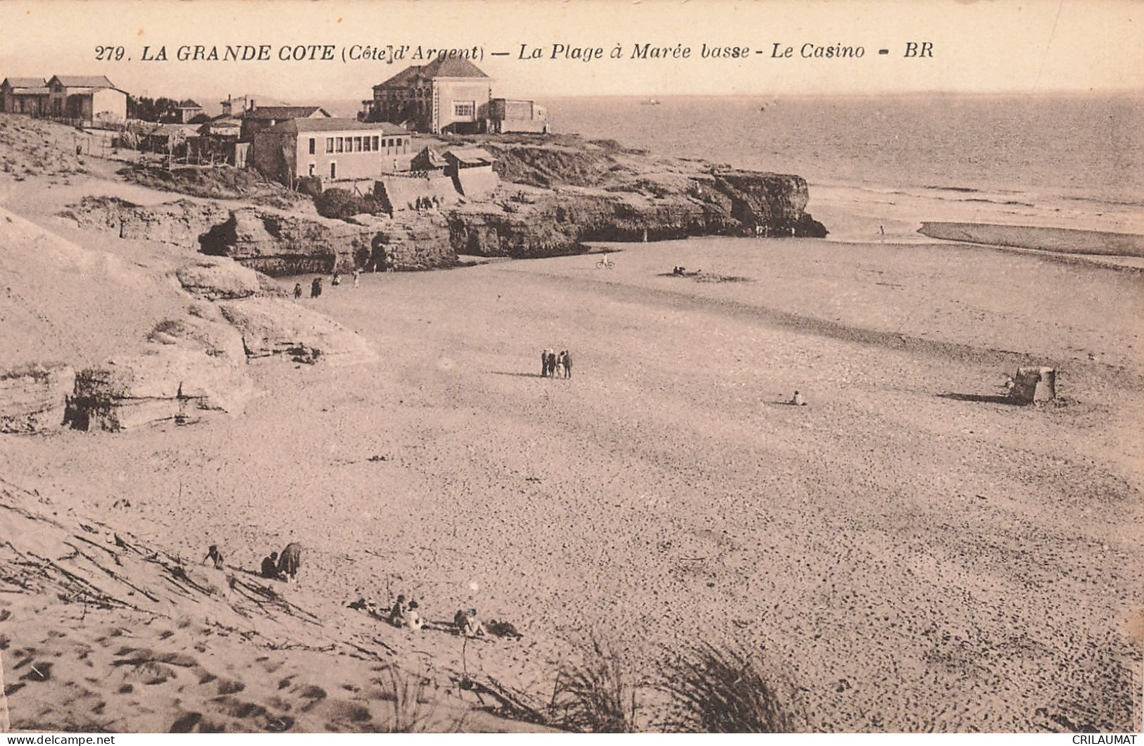 17-LA GRANDE COTE LA PLAGE A MAREE BASSE LE CASINO-N°T5275-A/0265 - Autres & Non Classés