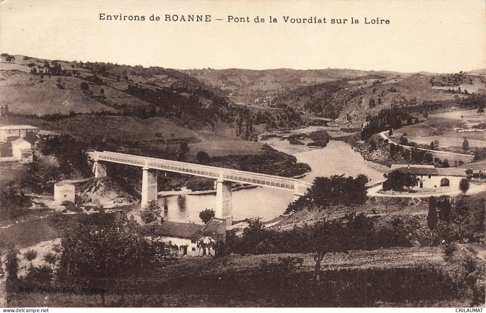 42-ROANNE PONT DE LA VOURDIAT SUR LA LOIRE-N°T5274-H/0273 - Roanne