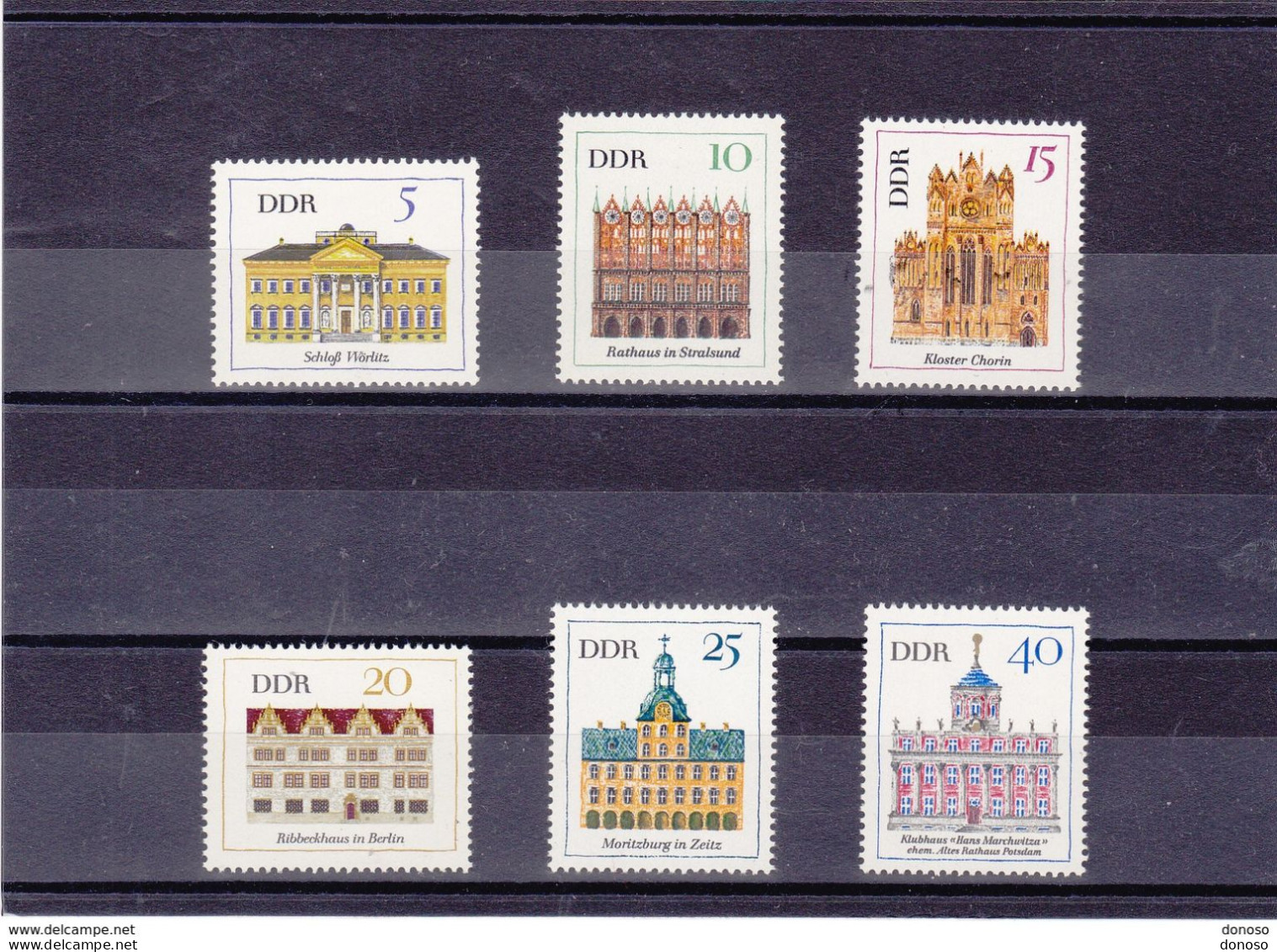 RDA 1967 Monuments Historiques Yvert 942-947, Michel 1245-1250 NEUF** MNH Cote Yv 4,50 Euros - Nuovi