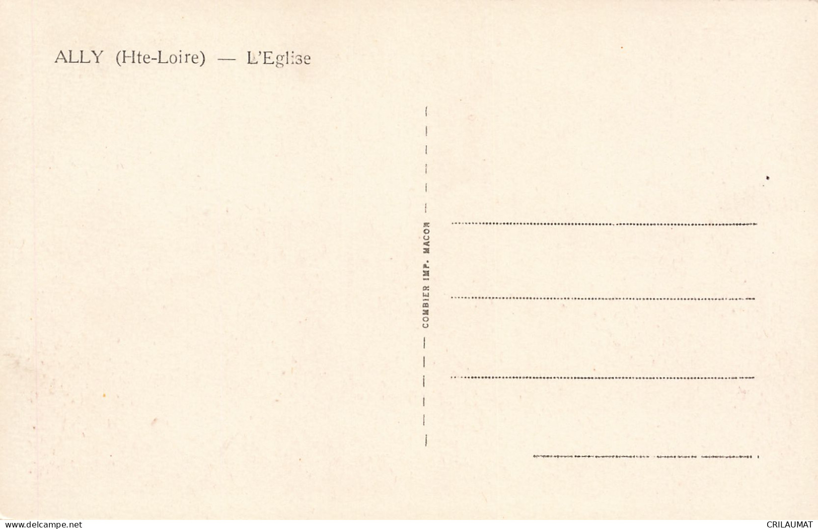 43-ALLY-N°T5274-H/0205 - Andere & Zonder Classificatie