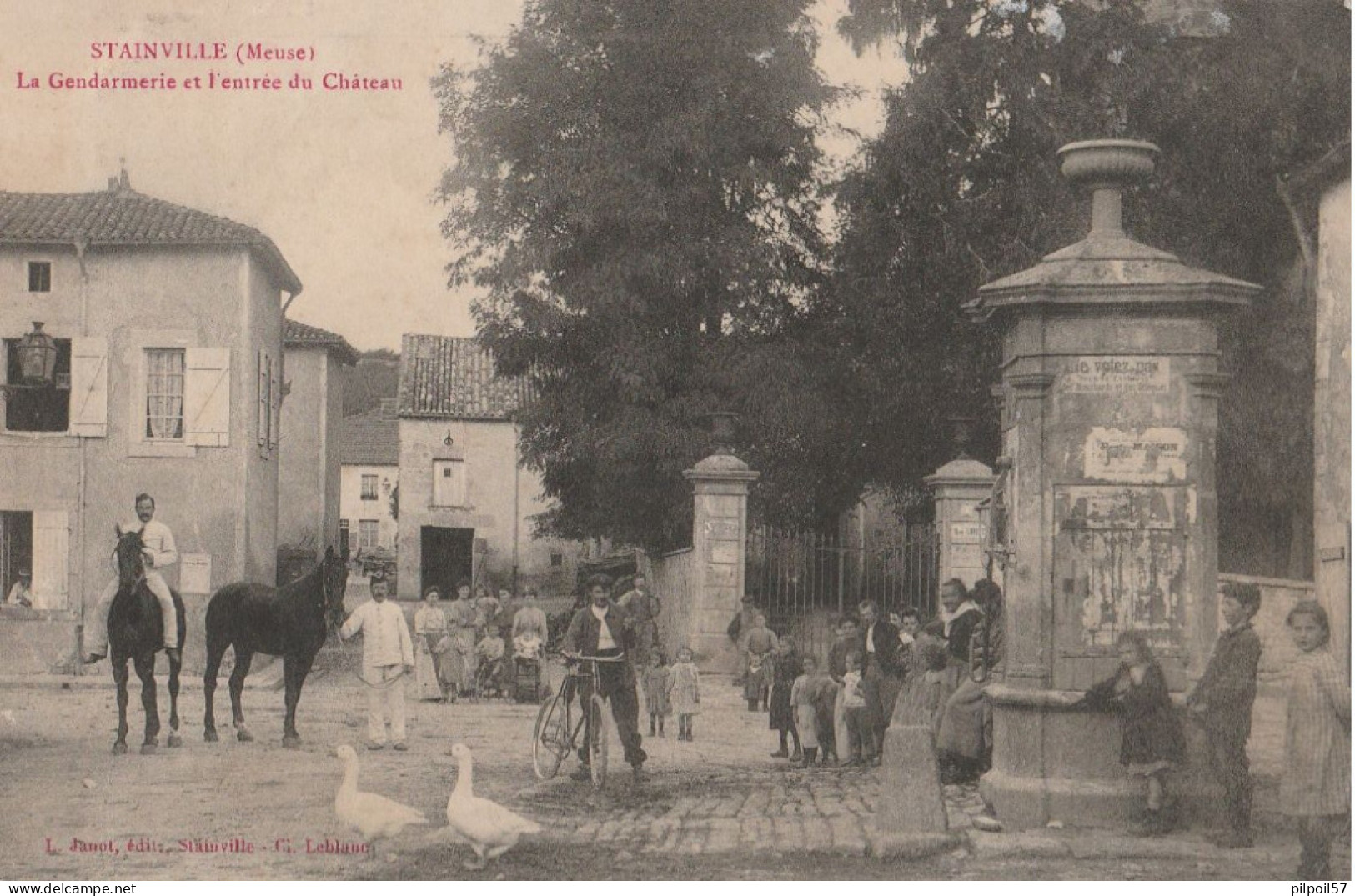 55 - STAINVILLE - La Gendarmerie Et L'entrée Du Château - Sonstige & Ohne Zuordnung