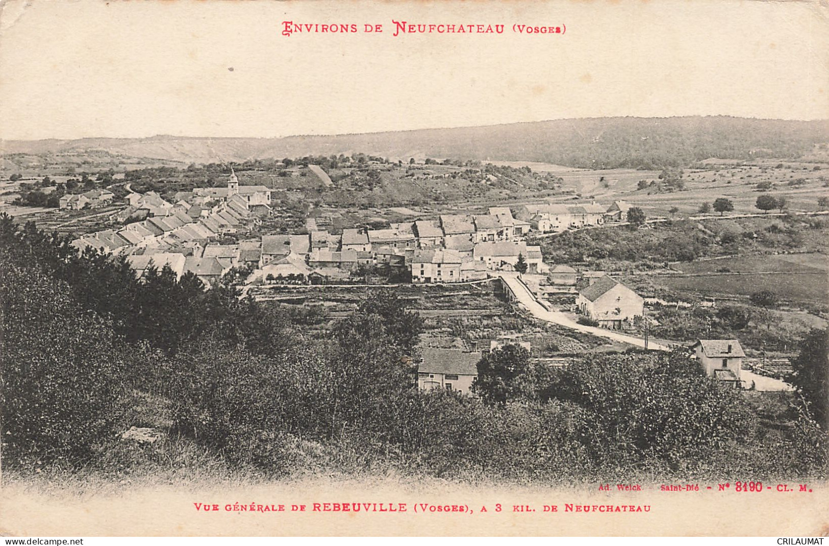 88-REBEUVILLE-N°T5275-B/0299 - Autres & Non Classés