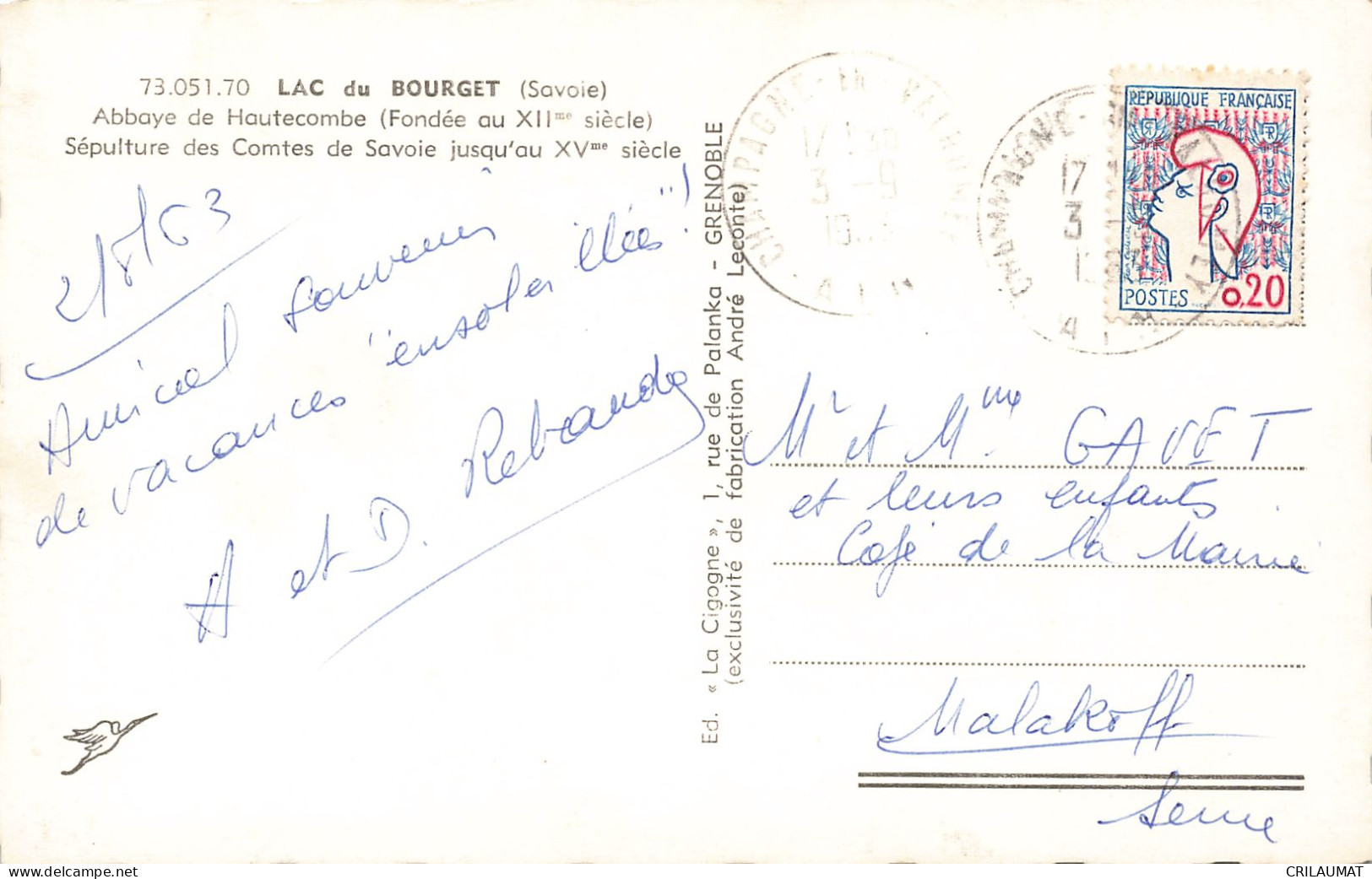 73-LAC DU BOURGET ABBAYE DE HAUTECOMBE-N°T5276-A/0311 - Other & Unclassified