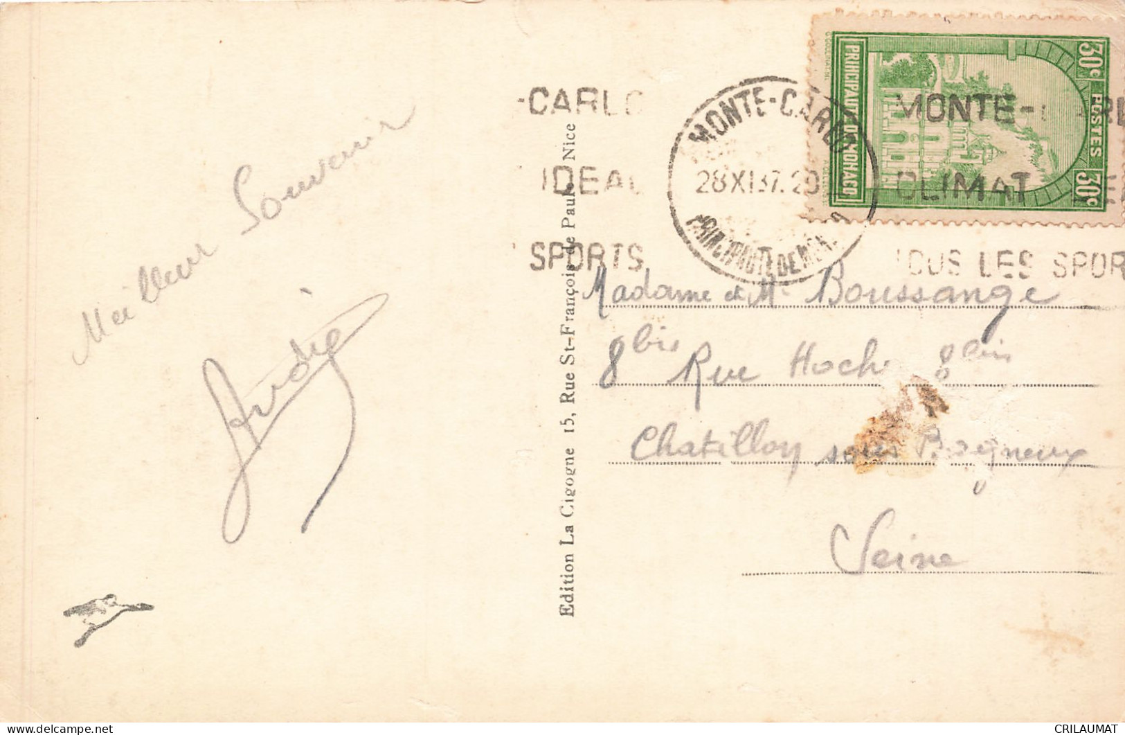 98-MONTE CARLO LE CASINO-N°T5275-H/0221 - Other & Unclassified