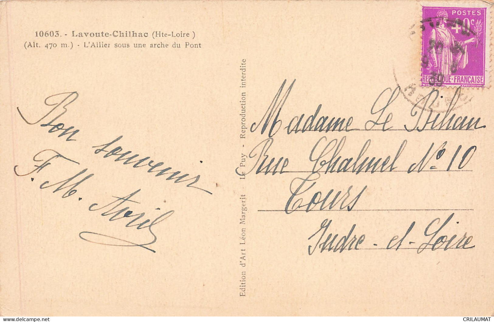 43-LAVOUTE CHILHAC-N°T5275-H/0073 - Sonstige & Ohne Zuordnung