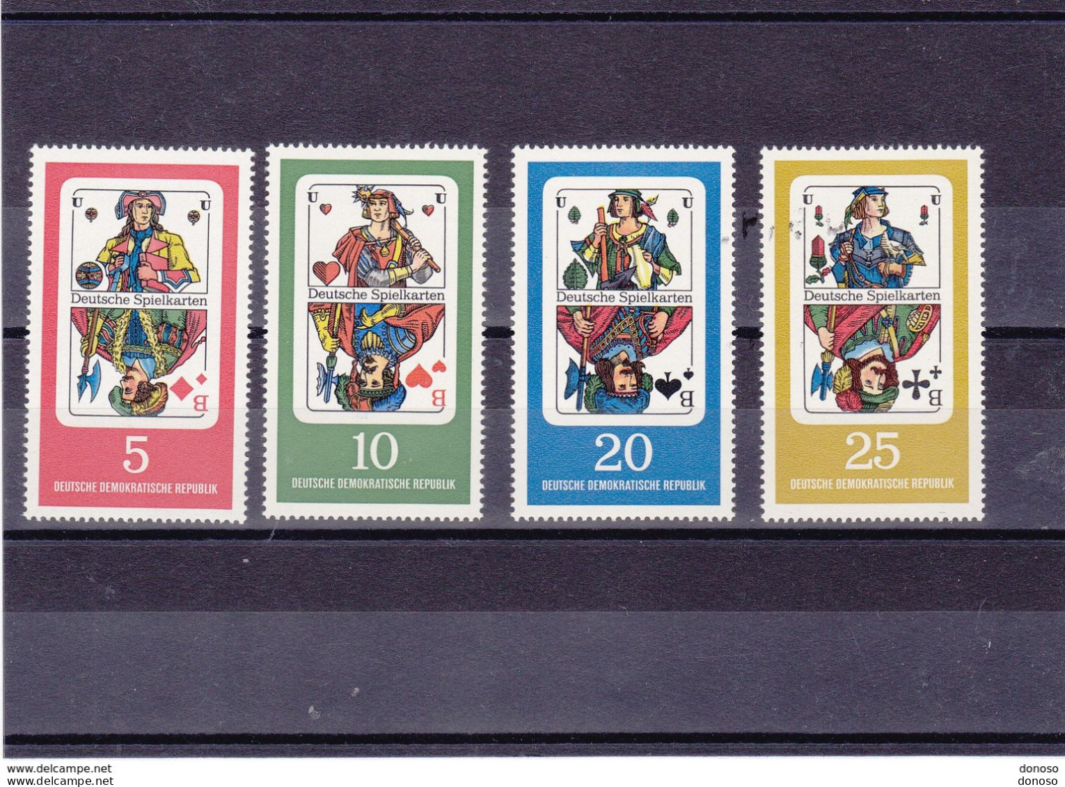 RDA 1967 CARTES A JOUER Yvert 995-998, Michel 1298-1301 NEUF** MNH Cote Yv 9 Euros - Unused Stamps