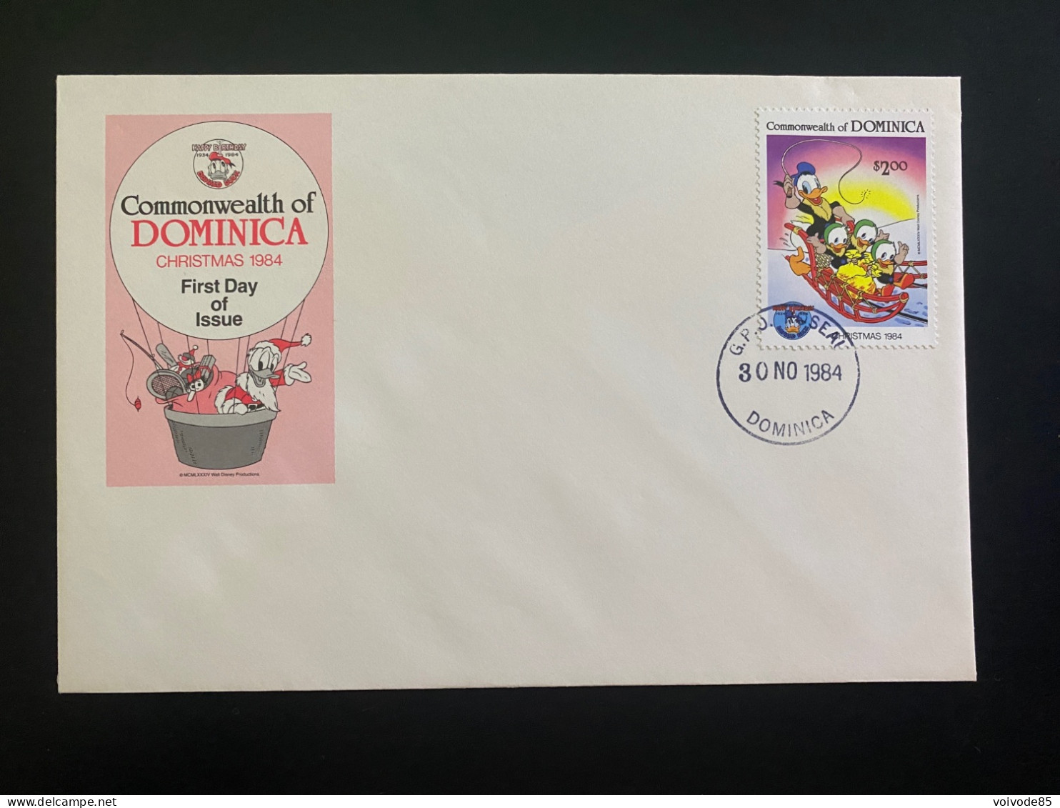 FDC Commonwealth Of Dominica - 30/11/1984 - Picsou - Walt Disney - Disney
