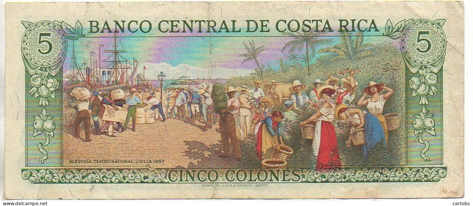 Banco Central De COSTA RICA Cinco Colones (1985) - Costa Rica