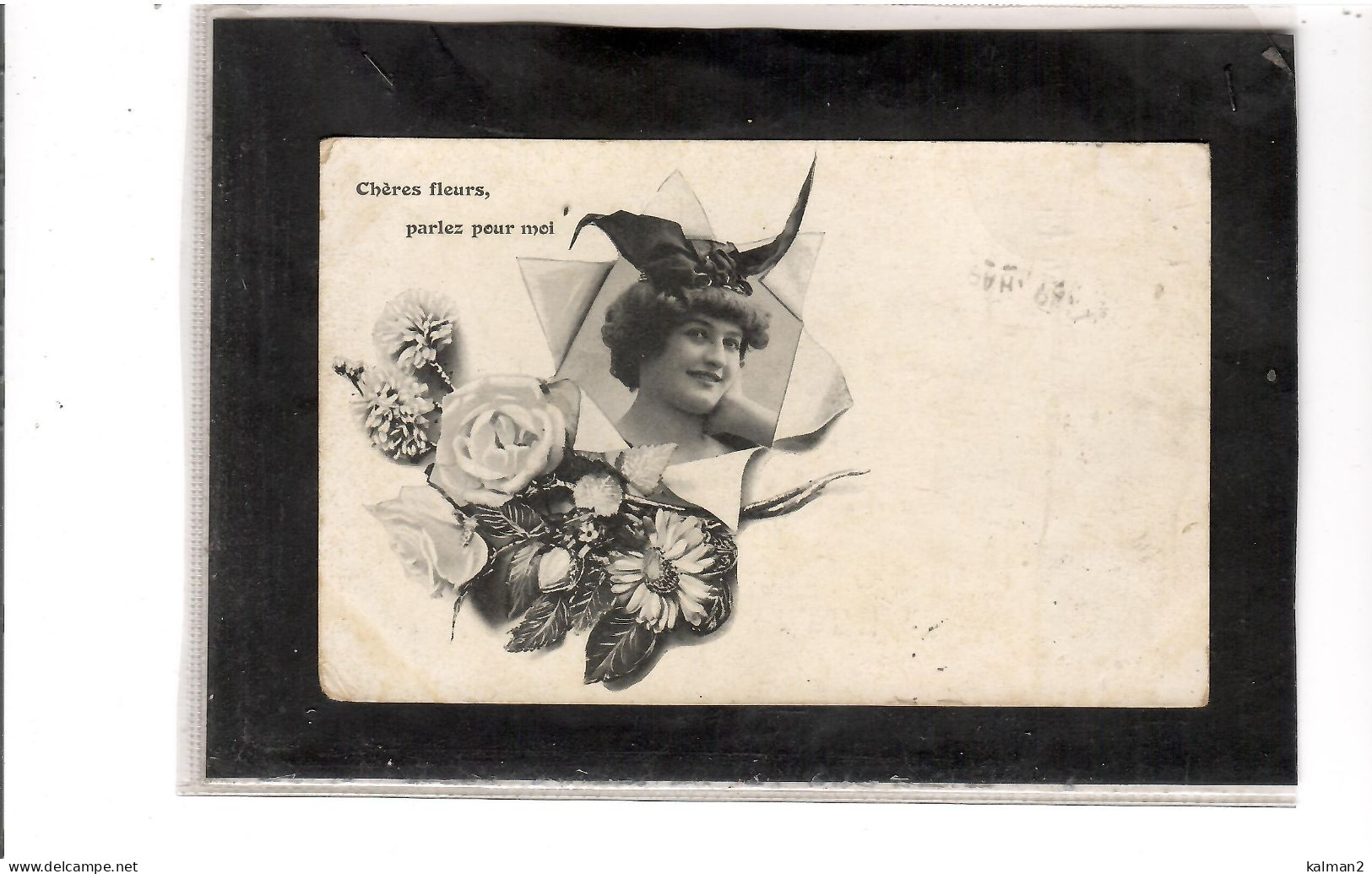 16708 - "CHERES FLEURS, PARLES POUR MOI " - CARD IN B/N  VIAGGIATA 26.10.1904 - Flowers