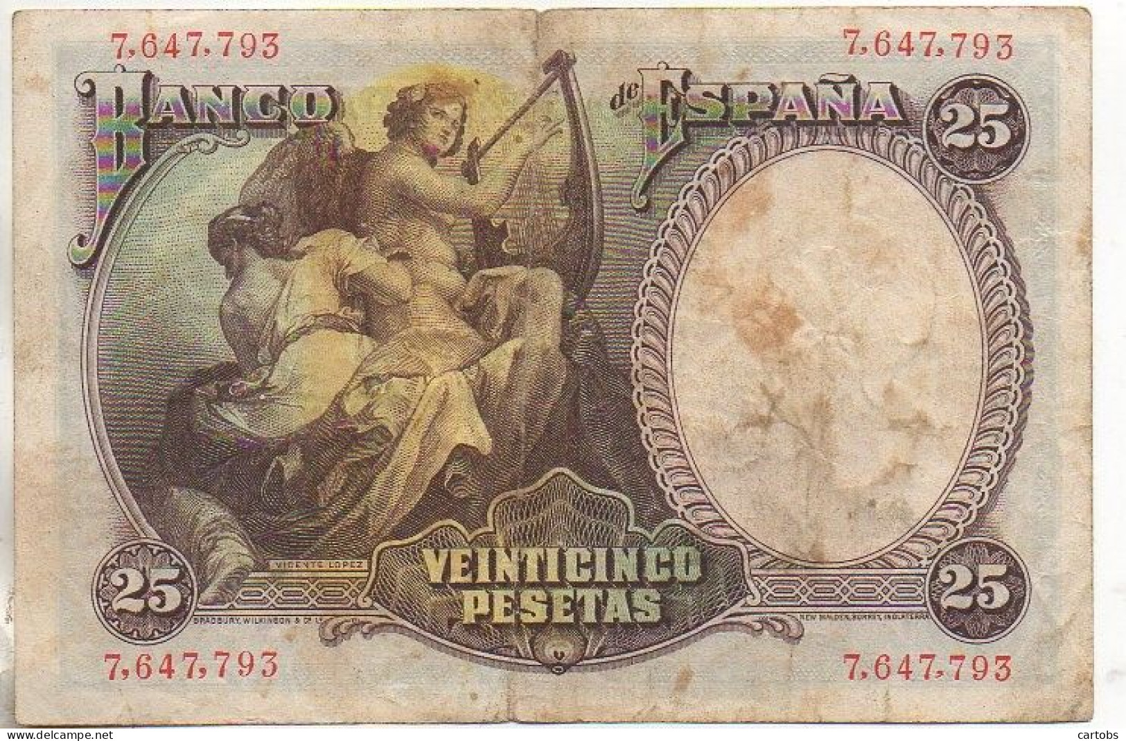 El Banco De ESPANA 25 Pesetas (Madrid 25 De Abril 1931) - 25 Pesetas