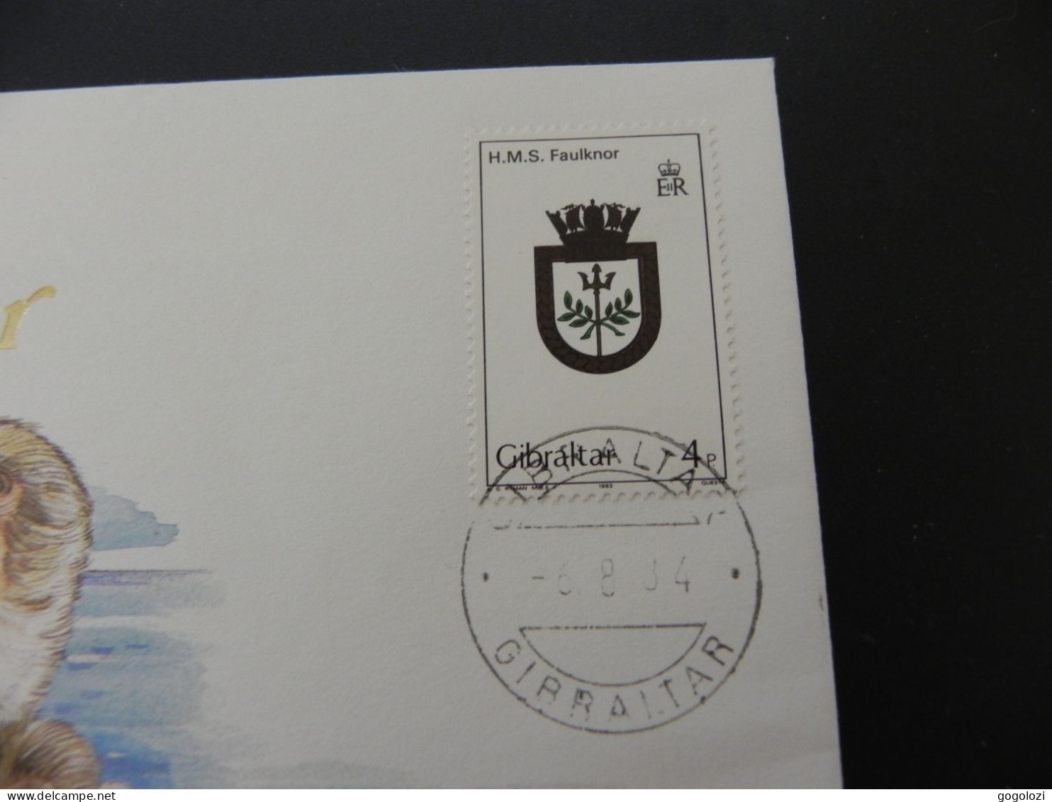 Gibraltar 1 Crown 1980 - 175th Anniversary Of The Death Of General Nelson - Numis Letter 1984 - Gibilterra