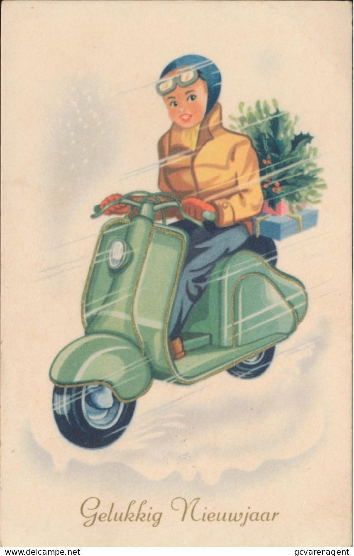 FANTASIE     MEISJE   MET SCOOTER VESPA - Motorräder