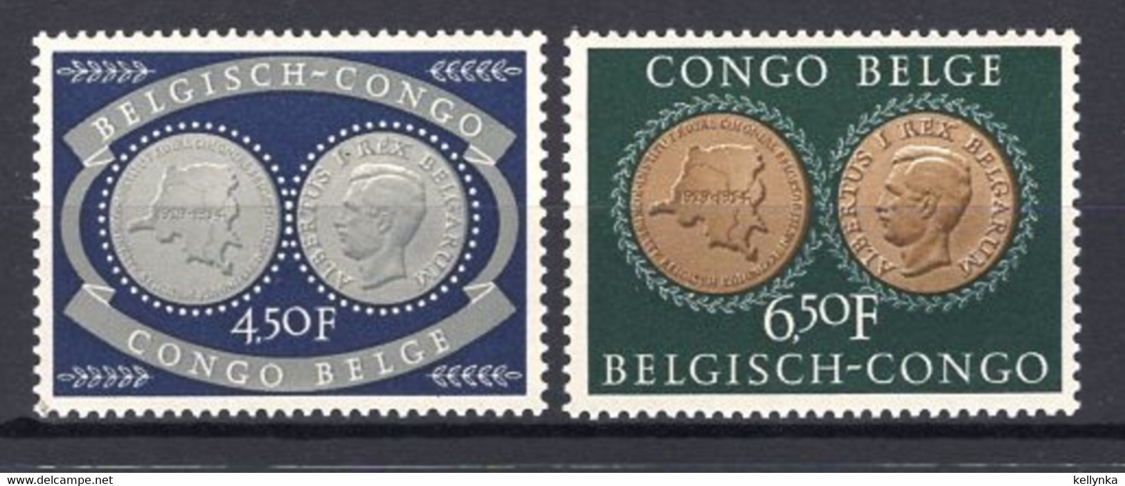 Congo Belge - 327/328 - Carte & Roi Albert - 1953 - MNH - Neufs