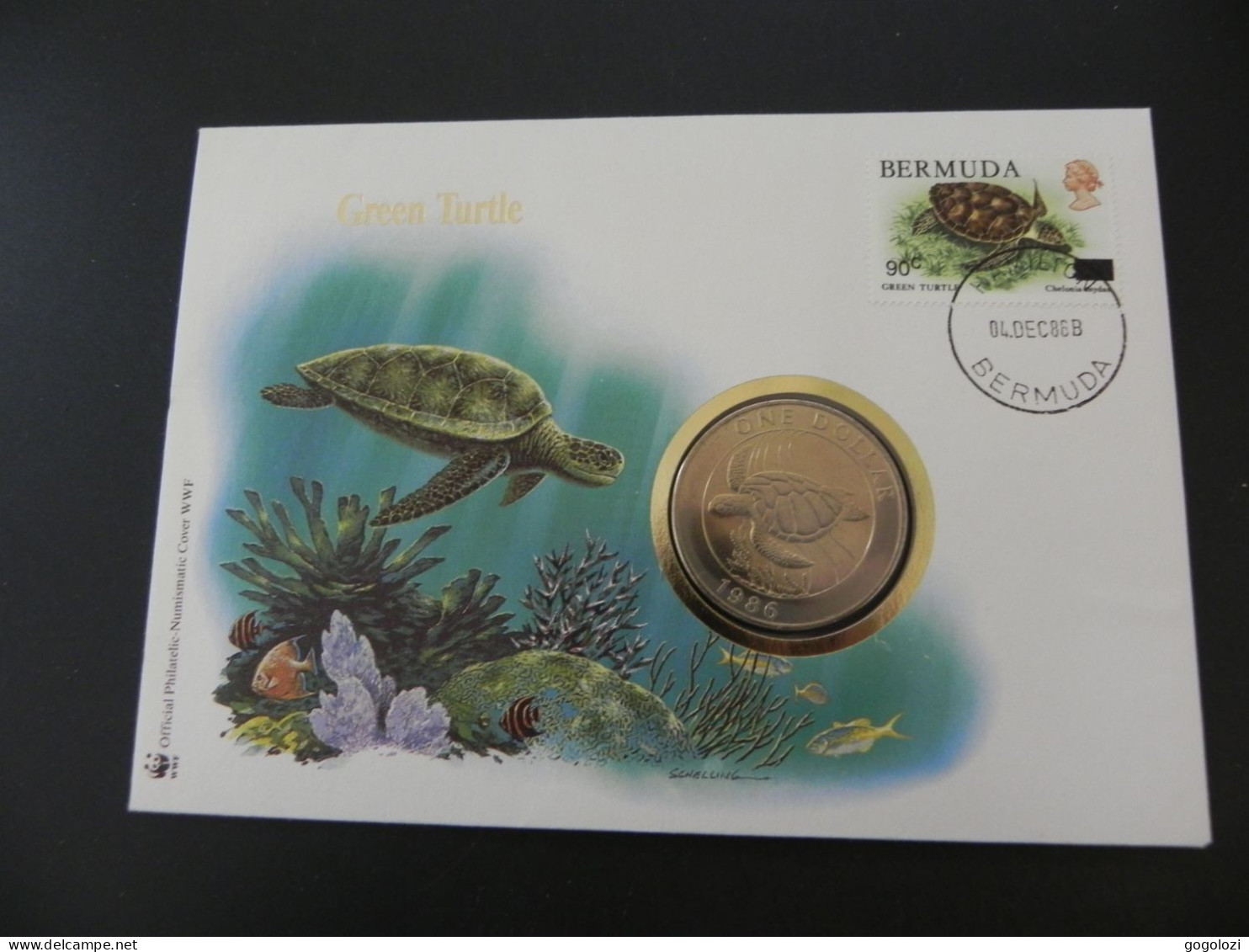 Bermuda 1 Dollar 1986 - WWF - Numis Letter 1986 - Bermuda