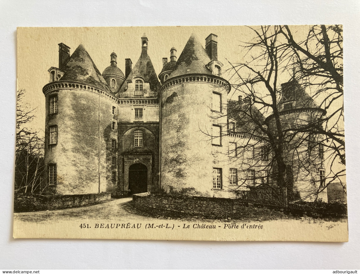 Carte Postale Ancienne Maine Et Loire 49 Beaupréau Le Château Porte D’entrée - Otros & Sin Clasificación