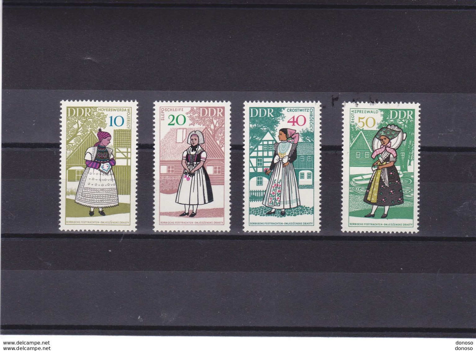 RDA 1968 COSTUMES III Yvert 1049-1052, Michel 1353-1356 NEUF** MNH Cote Yv 5 Euros - Ongebruikt