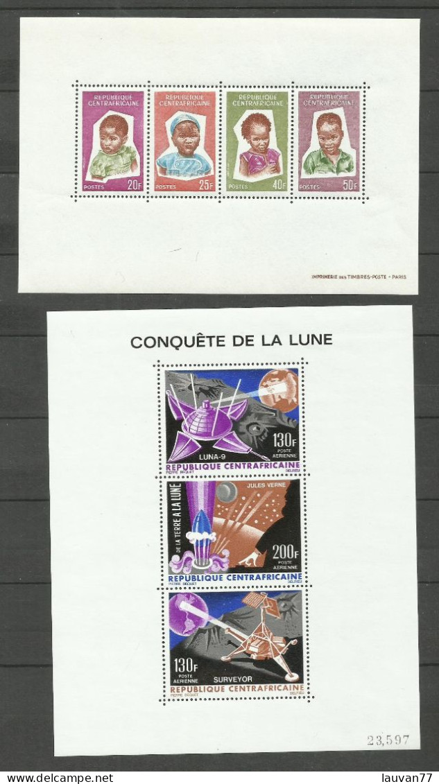 République CENTRAFRICAINE BLOCS N°4, 5 Neufs** Cote 11.35€ - Zentralafrik. Republik