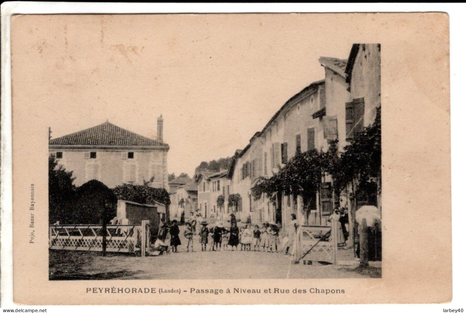 40 - Peyrehorade Passage A Niveau Et Rue Des Chapons - Cartes Postales Ancienne - Peyrehorade