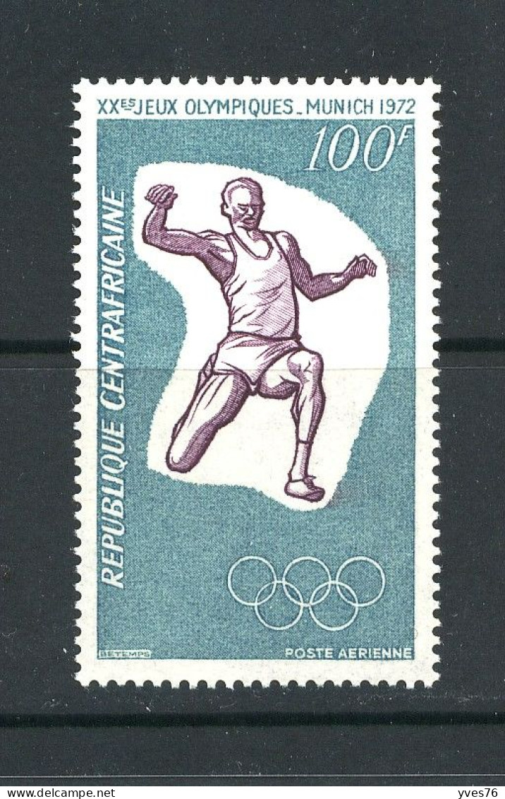 CENTRAFRICAINE - Y&T Poste Aérienne N° 99** - MNH - Jeux Olympiques De Munich - Saut En Longueur - Centrafricaine (République)