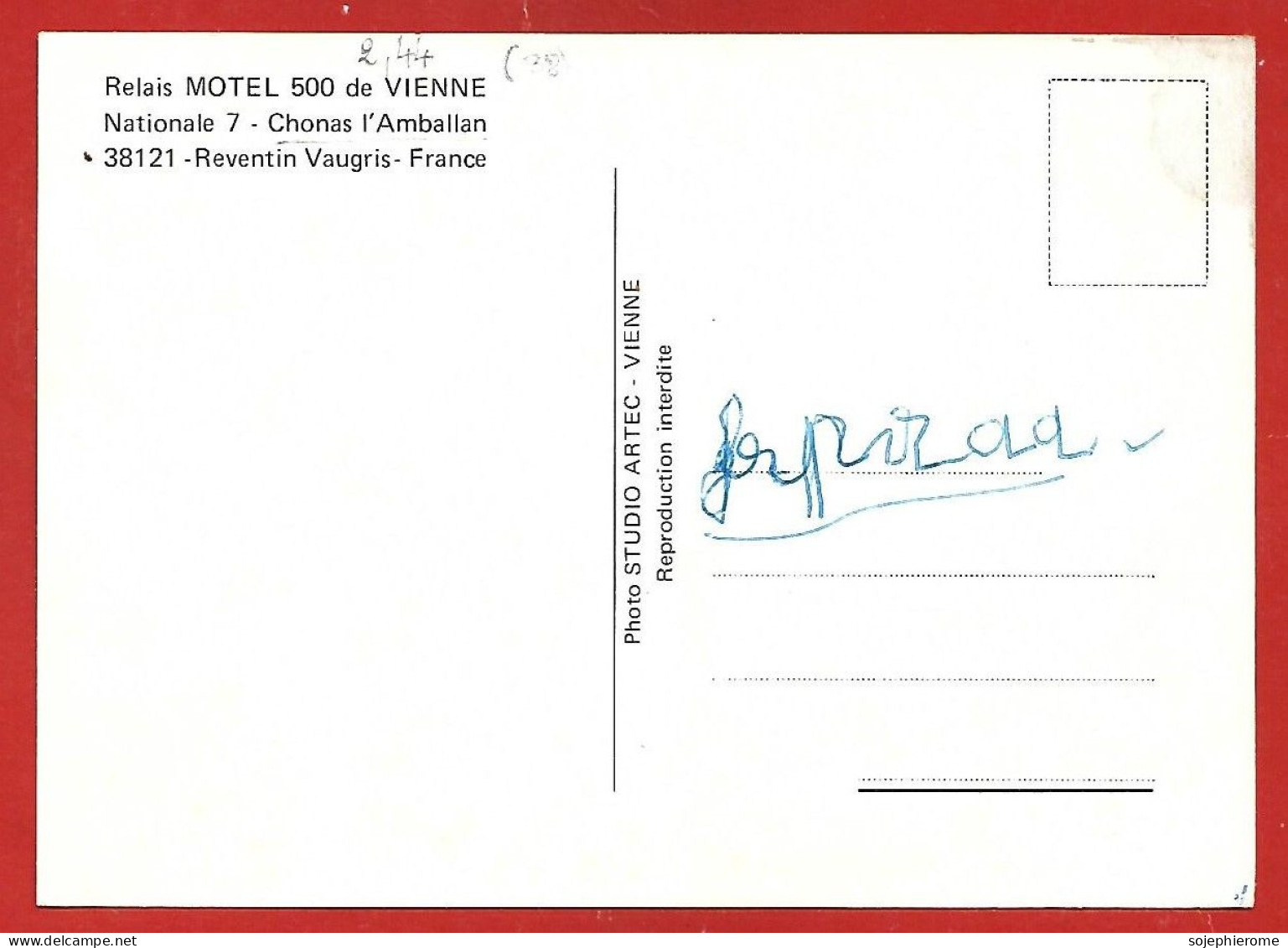 Chonas-l'Amballan (38) Relais Motel 500 De Vienne - Nationale 7 - 2scans - Andere & Zonder Classificatie