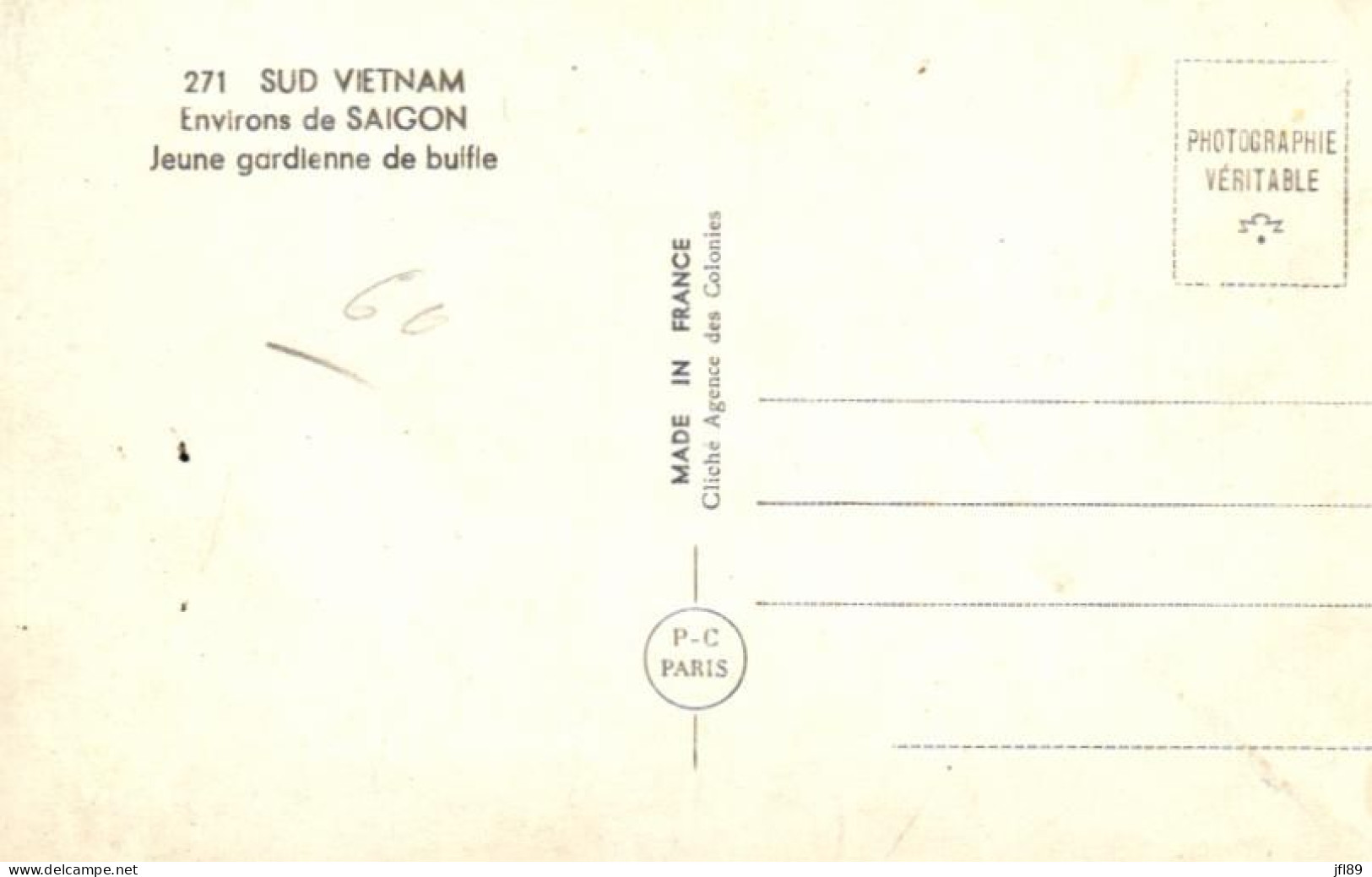 Asie > Viêt-Nam - Environs De Saïgon - Jeune Gardienne De Buffle - 8087 - Vietnam